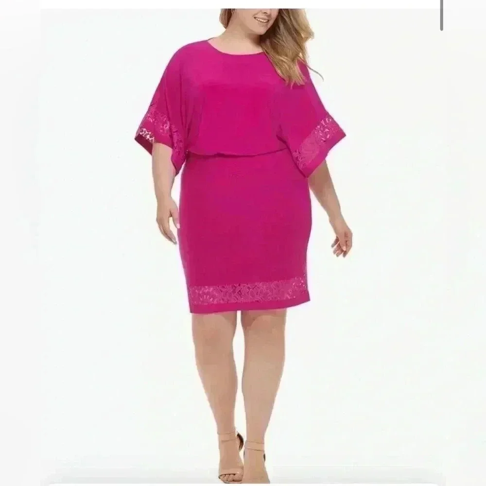 Jessica Howard Women's Desk to Dinner Elbow Sleeve Length Dress